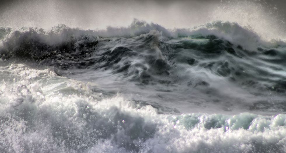 These images show the extreme storm surge potential of Hurricane Matthew