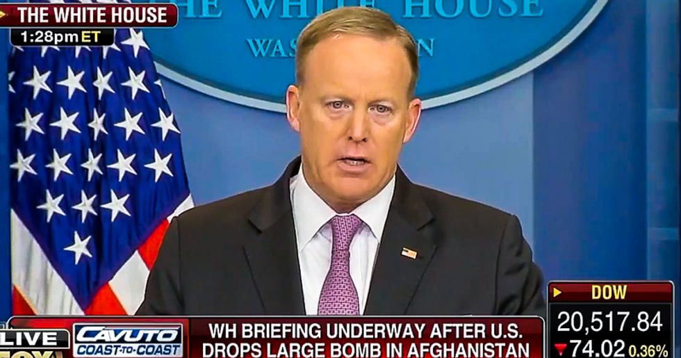 After US drops largest non-nuclear bomb, Spicer says 'weapons of mass destruction cannot go unanswered'