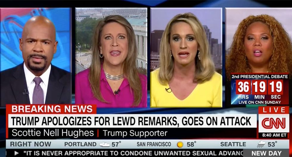 CNN panel destroys Scottie Nell Hughes’s claim that women won’t care about Trump’s p*ssy comments
