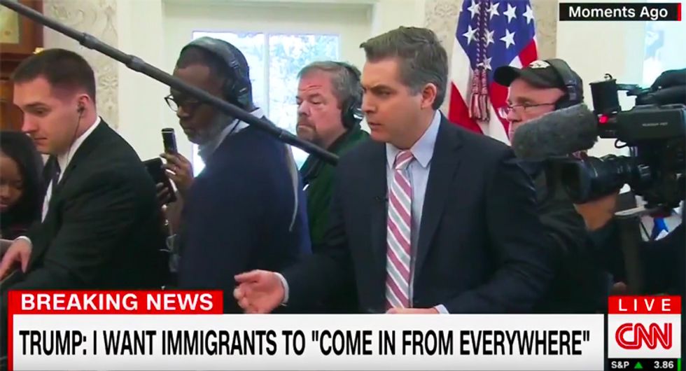 White House staffers scream at CNN's Jim Acosta after Trump points at him and says 'out'