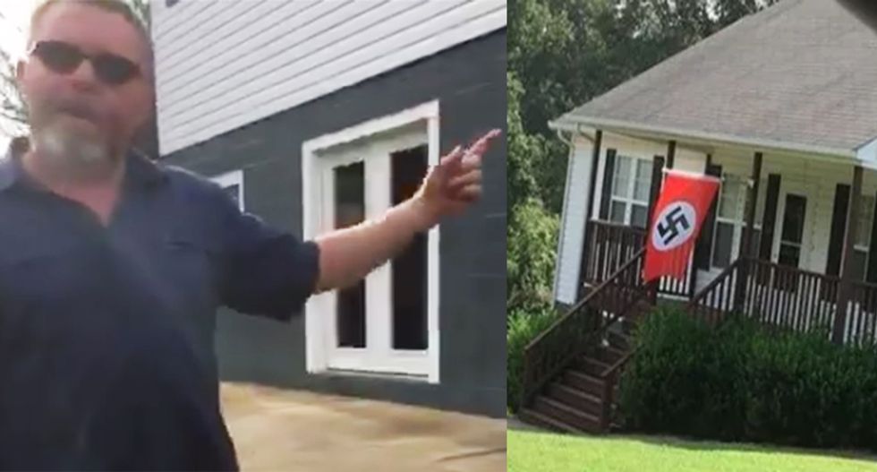 'This is Nazi f*cking America!': Watch what happens when a NC woman confronts man with swastika flag