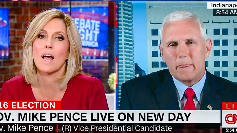 Pence turns rape apologist on CNN -- but goes down in flames denying Trump sexually assaulted women