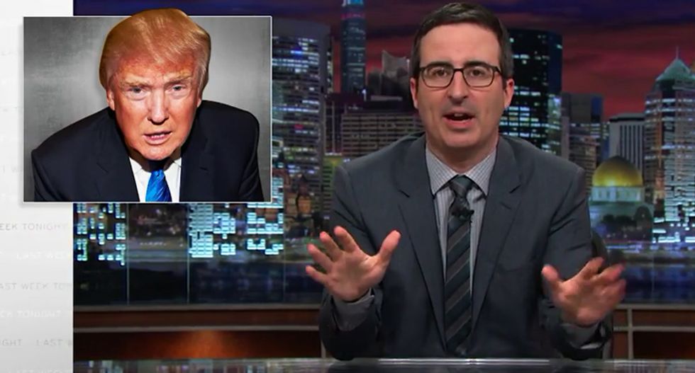 John Oliver dismantles 'racist toddler' Donald Trump's 'incoherent nonsense' about winning the debate