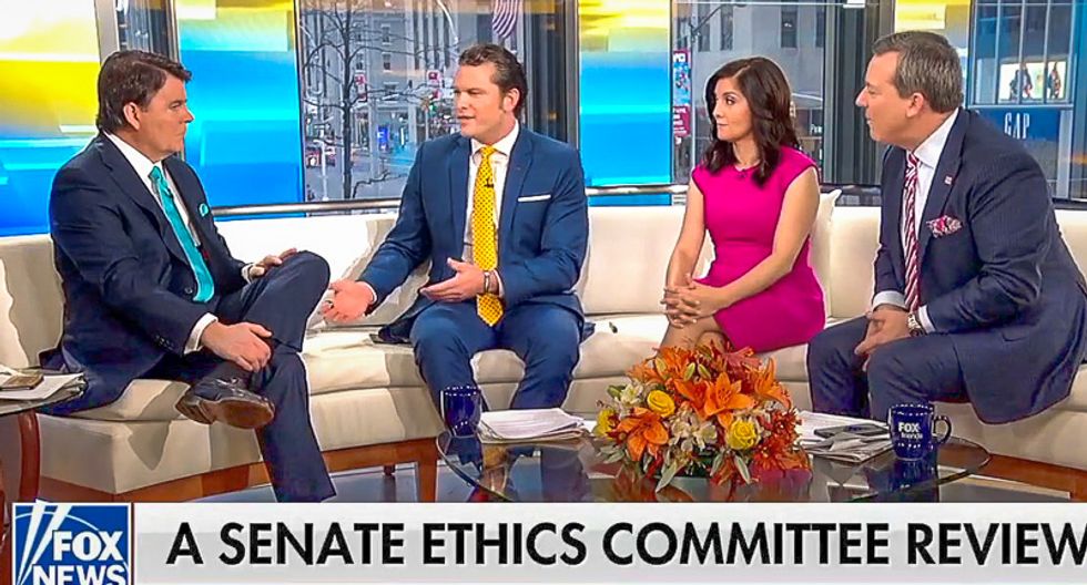Fox host sends Fox & Friends into raving tailspin when he says Roy Moore should 'never be seated'