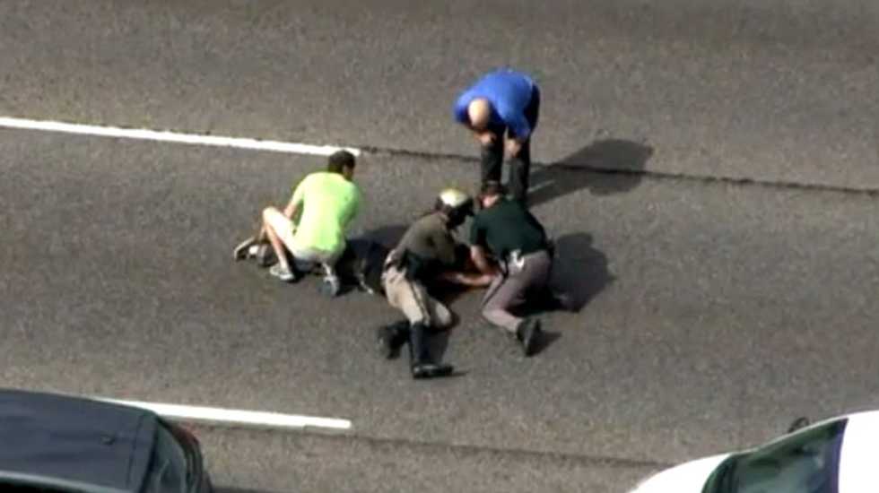WATCH: Dramatic Colorado crime spree ends after cop tackles rifle-toting suspect