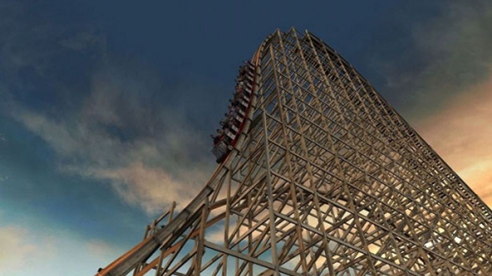 'Goliath,' world's fastest wooden roller coaster, opens in Illinois