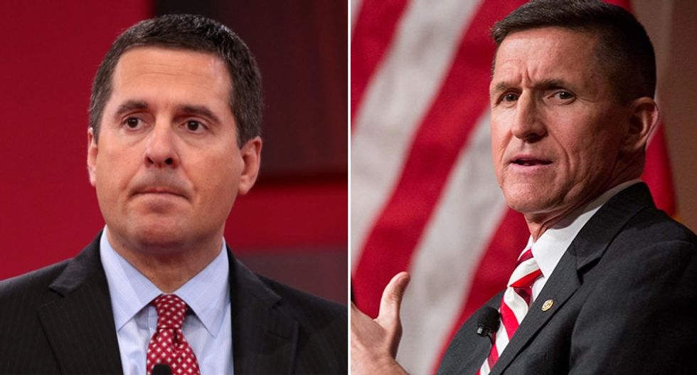 Mueller is investigating a meeting Devin Nunes and Mike Flynn had with foreign officials -- at Trump's DC hotel