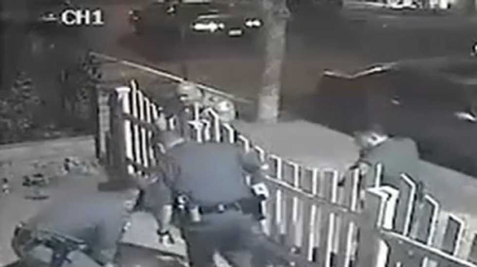 Caught on tape: Santa Ana police officers under investigation for beating of robbery suspect