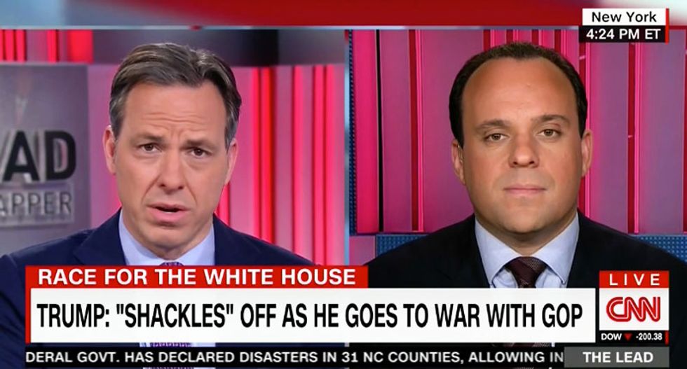 Jake Tapper burns Trump advocate calling Hillary a 'failure': 'Well that failure is beating your boss'
