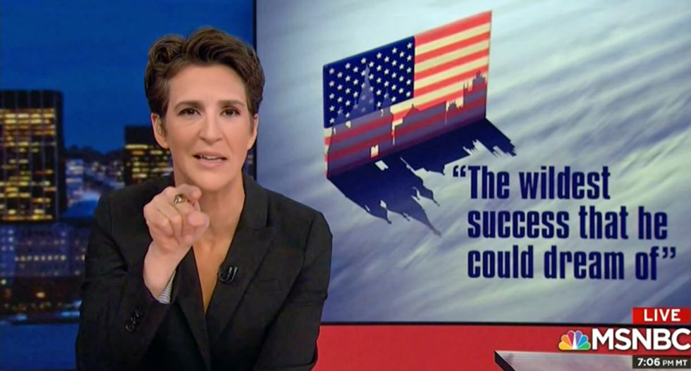 Maddow: Putin has ‘blackmail in a bottle’ on Trump — and he ‘is doing tricks for Russia on command’