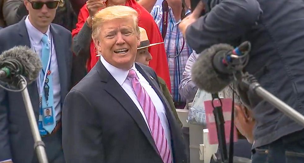 Trump erupts after being asked about ongoing investigations: 'We're fighting all the subpoenas!'