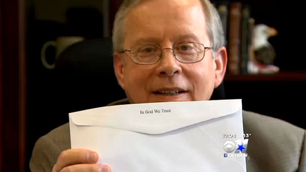 Texas county tax official starts printing 'In God We Trust' on official documents