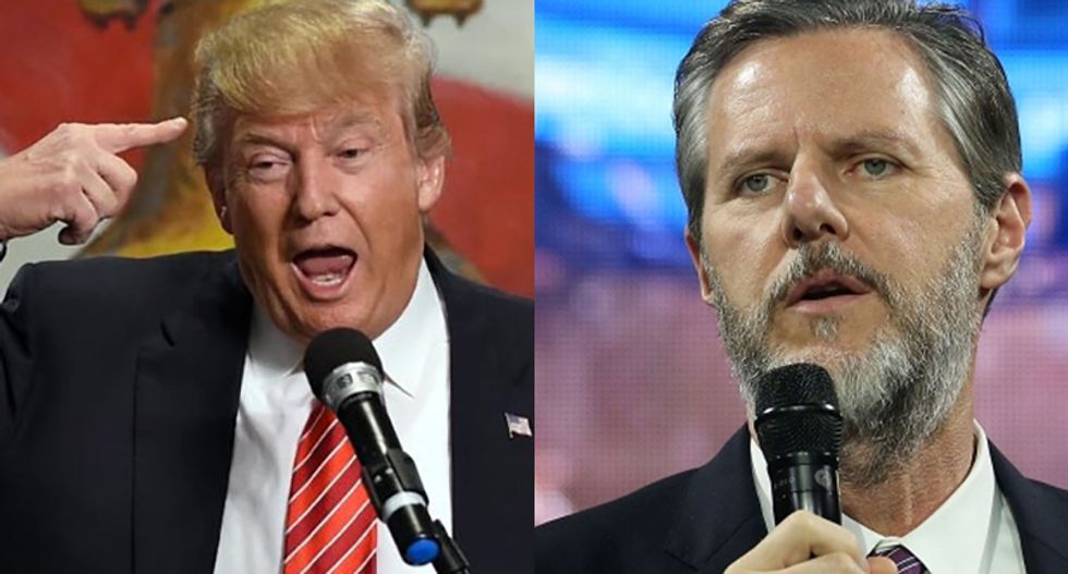 Falwell Jr. defends Trump's racist presser: He has secret videos showing 'fine people' marching with Nazis