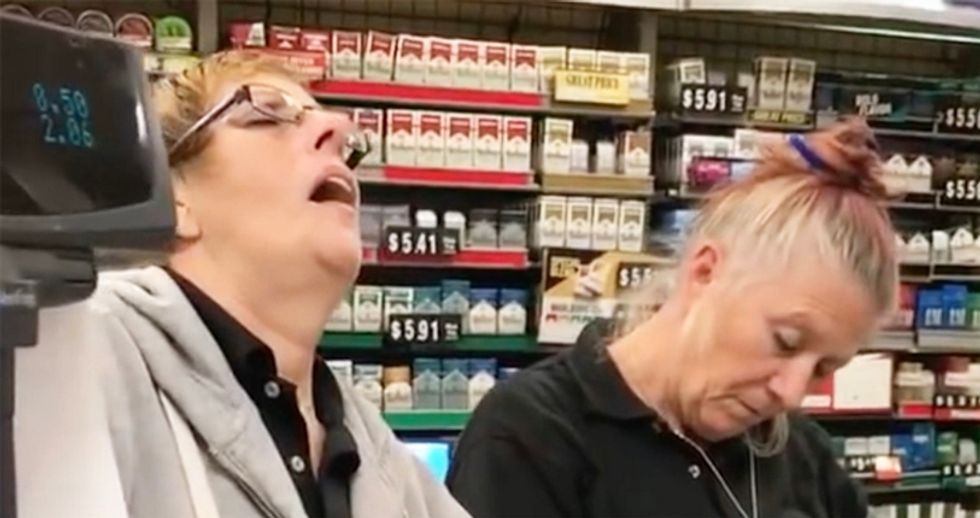 This disturbing video of cashiers nodding off at work has people pointing to the opioid crisis