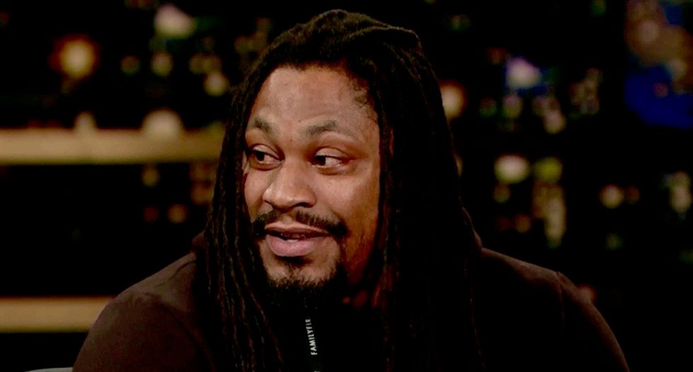 NFL star Marshawn Lynch brutally smacks down Trump on HBO's Real Time: 'That motherf*cker say a lot of sh*t'