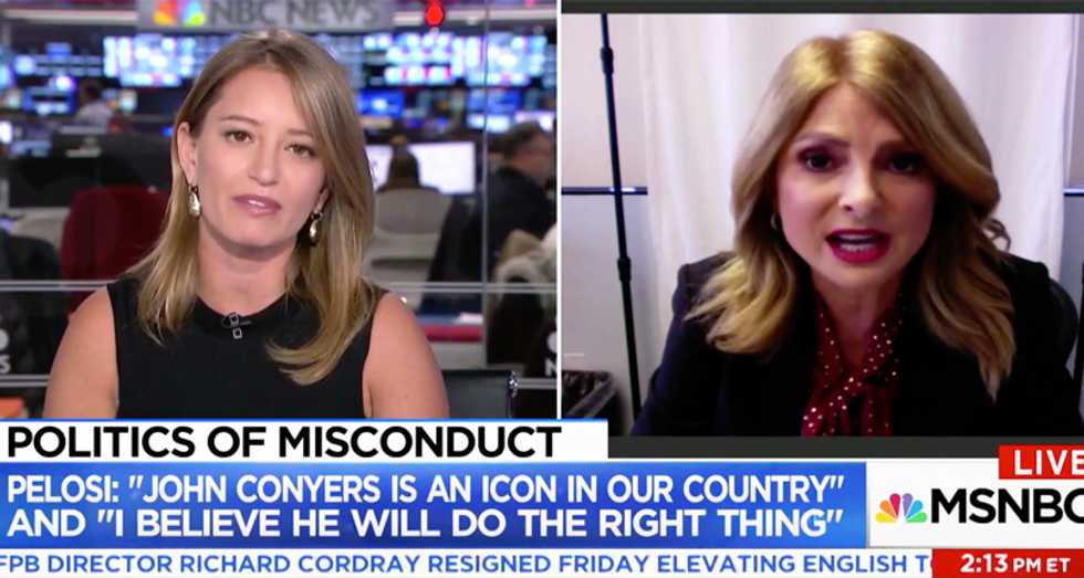 WATCH: Katy Tur blindsides Conyers' victim attorney Lisa Bloom for digging up dirt on Weinstein's accusers