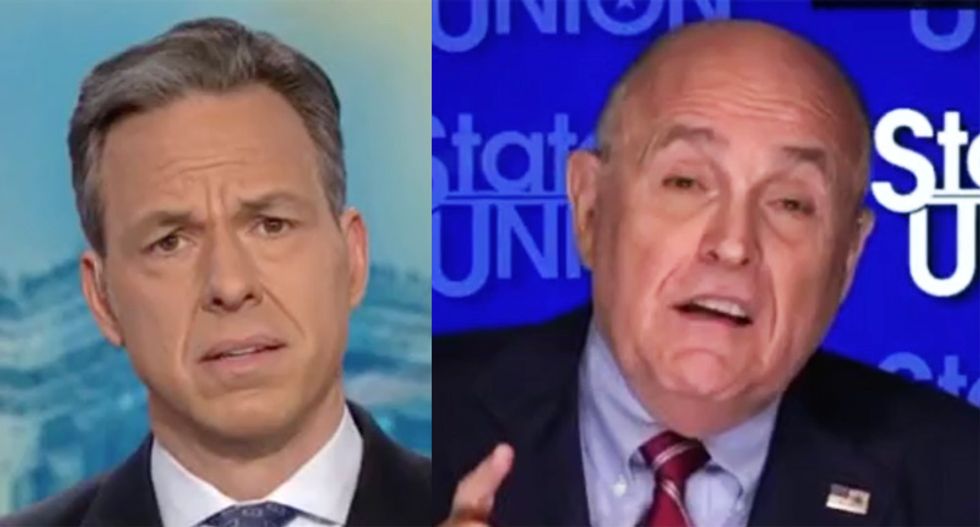 Rudy Giuliani accuses CNN's Tapper of 'hysteria' during meltdown over questions about Russia Trump Tower deal