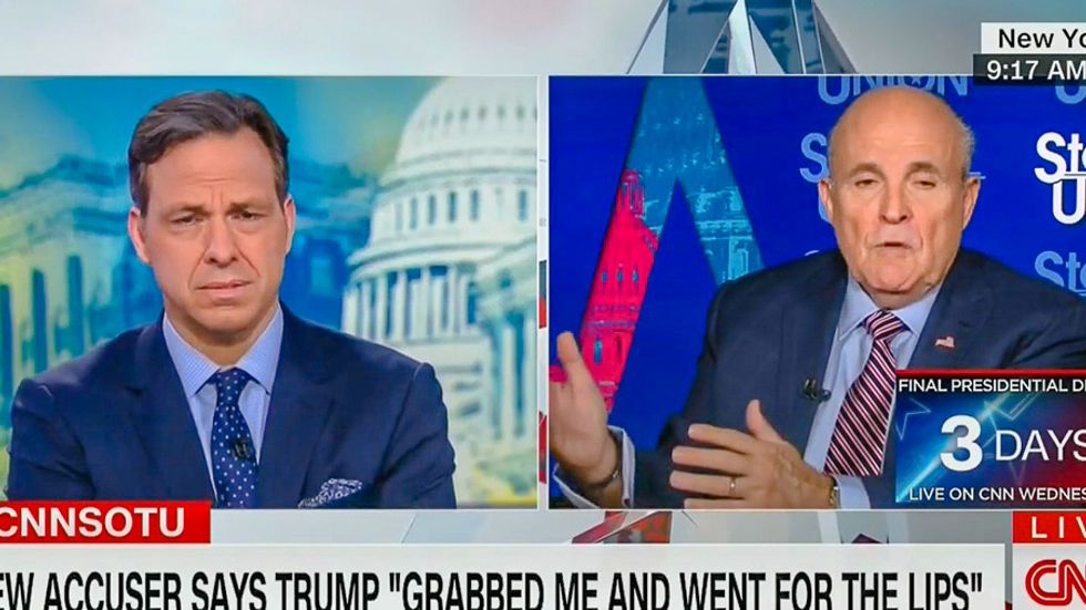 Jake Tapper crushes Giuliani for citing 'former pimp guy' as witness against Trump sexual assault