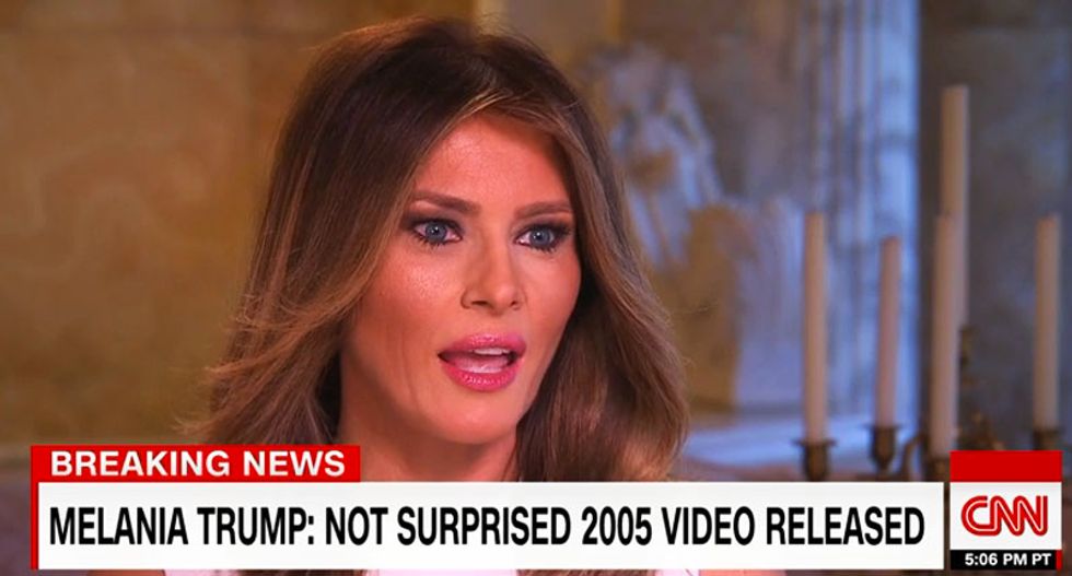 Melania Trump scorched online for calling 'p*ssy grabbing' comment 'boys talk': 'In prison maybe'