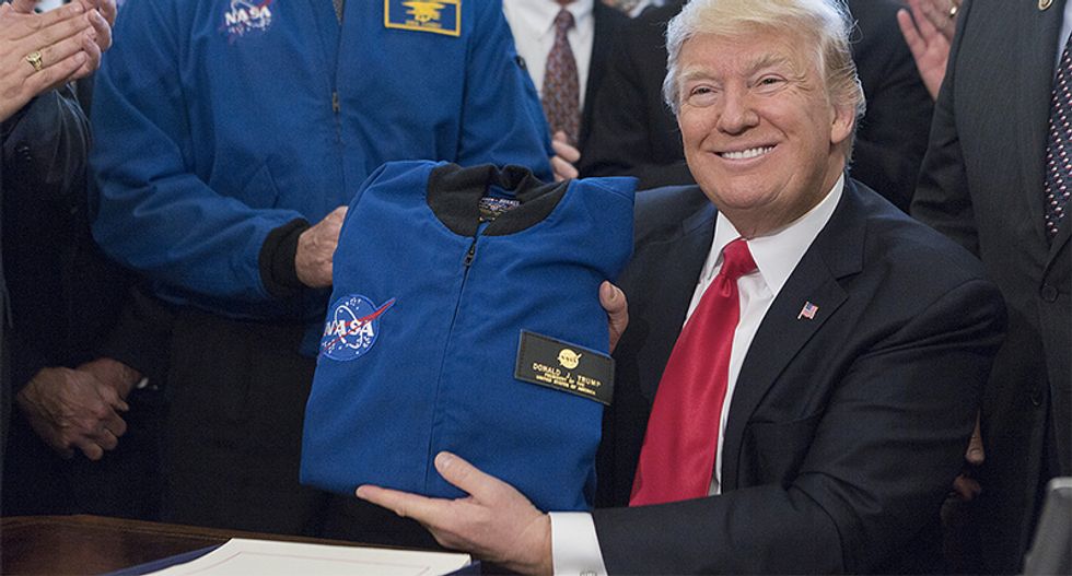 National Enquirer publisher releases bizarre magazine hyping Trump's 'Space Force' that promises covert moon bases