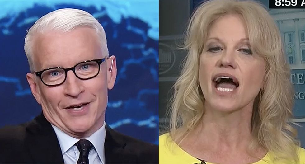 WATCH: Anderson Cooper hilariously mocks Kellyanne Conway for saying 'wall is not a wall'