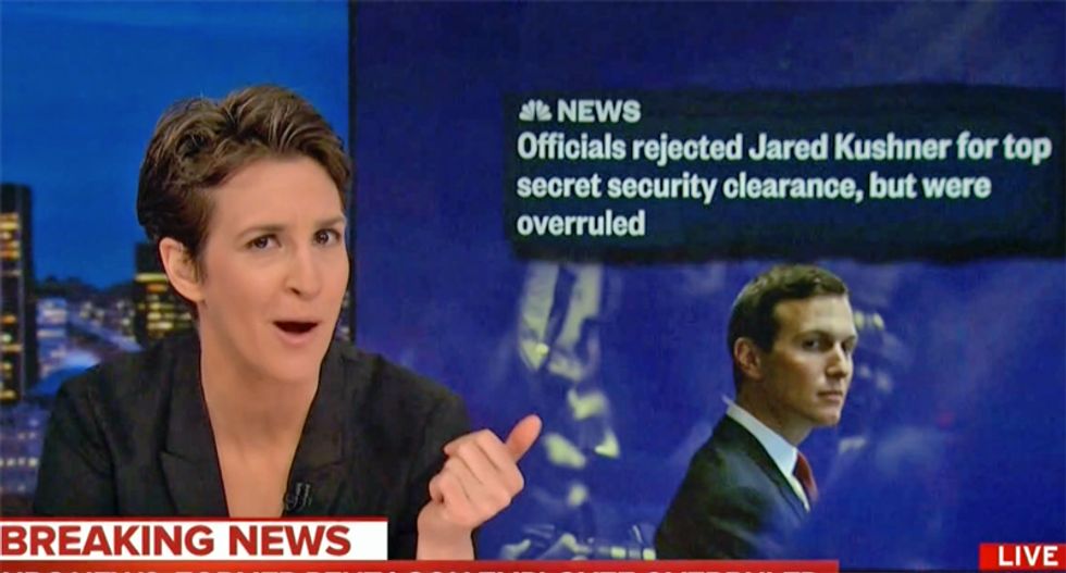 BUSTED: MSNBC's Rachel Maddow explains how Trump totally destroyed White House security clearance process
