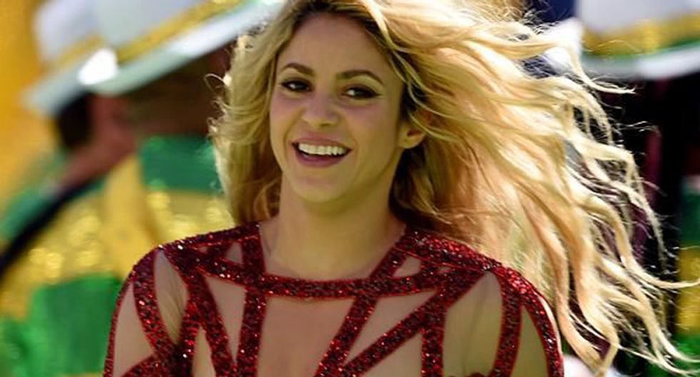 Shakira world tour promoters pull 'inadvertent' Nazi symbol