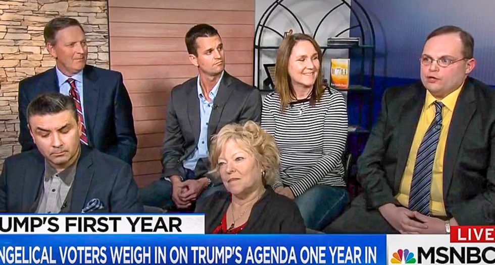 Trump evangelicals tell MSNBC: His racism is 'contrary to Christ' but he can still help 'criminalize abortion'