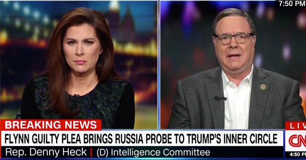 'He's a felon!': Watch Dem Rep. Denny Heck get in Erin Burnett's face for soft-pedaling Flynn's deal with Mueller