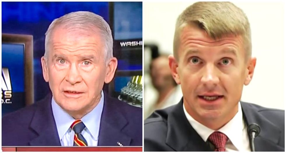 Oliver North urging White House to build private spy army overseen by Betsy DeVos' brother: reports