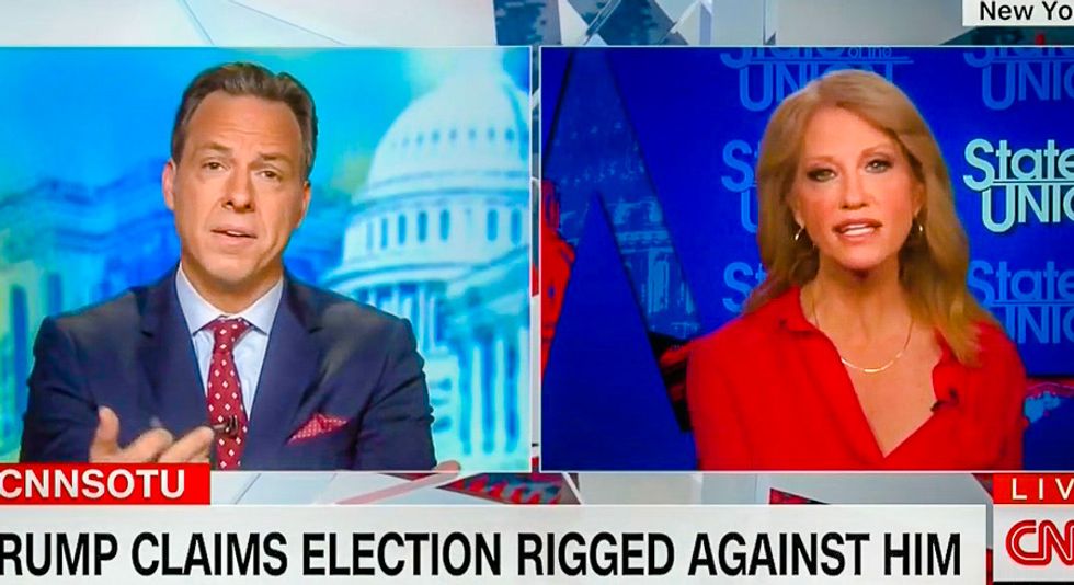 Busted: Jake Tapper unearths clip of Kellyanne Conway saying Trump 'whines' about rigged elections