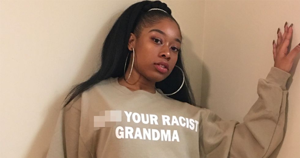Time to 'be honest about the people in our lives': Student designer explains her 'F*ck your racist grandma' shirts
