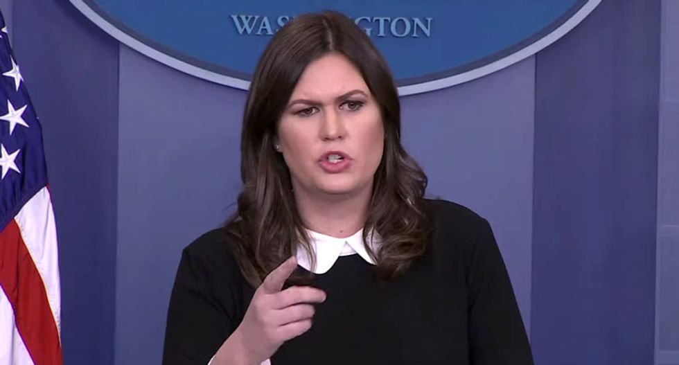 WATCH: Sarah Huckabee Sanders' own words come back to haunt her at White House press briefing