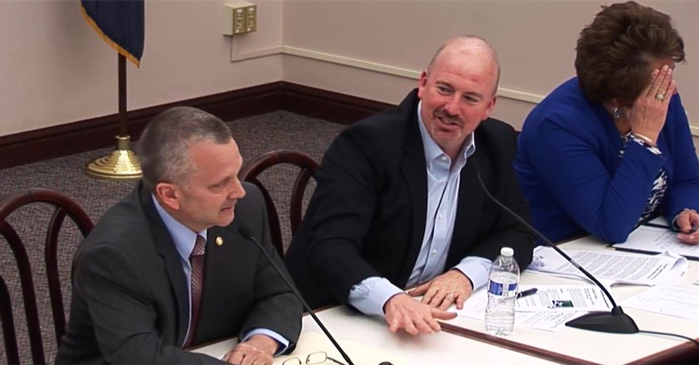 'Look, I’m a heterosexual': Watch this GOP lawmaker's bizarre anti-gay rant after colleague touches his arm