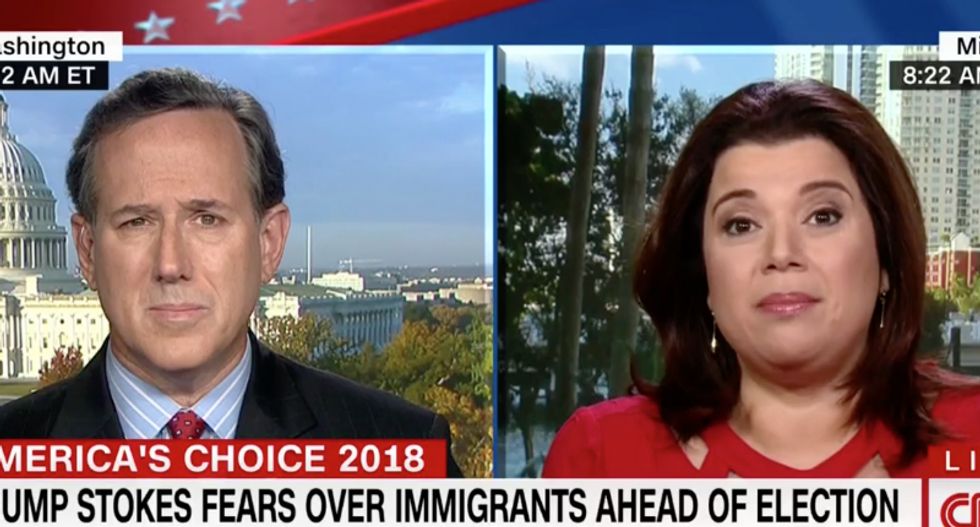 Ana Navarro smacks down Rick Santorum's defense of Trump's hateful new ad: 'It's particularly obnoxious'