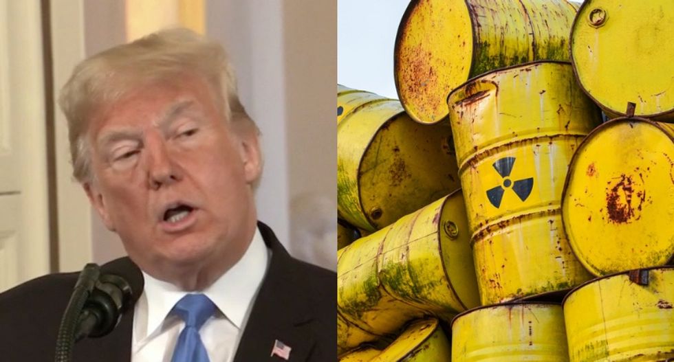 Trump administration busted for shipping radioactive plutonium to a state he lost in the 2016 election