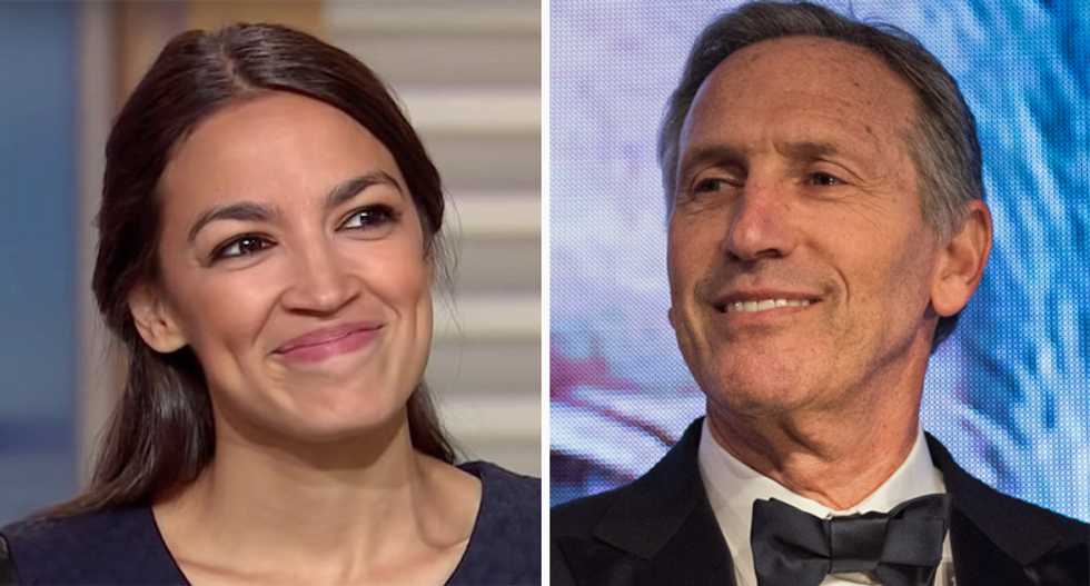 Watch venture capitalist detail how AOC is actually more centrist than billionaire Howard Schultz
