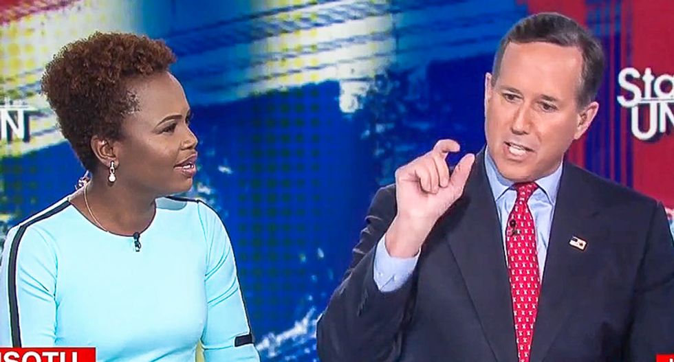 Santorum says Trump's racism is Obama's fault: 'What's being ignored here is the role that Barack Obama played'