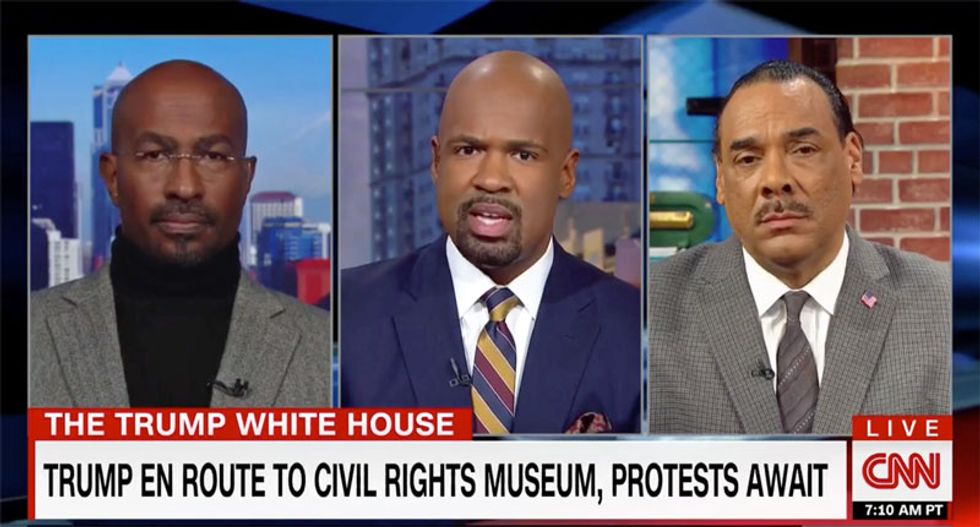 Watch Van Jones school a black Trump supporter unfazed by Trump's racist history