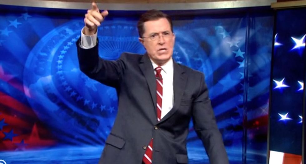 Stephen Colbert: Don't feed the homeless -- they'll come to expect it whenever they see humans