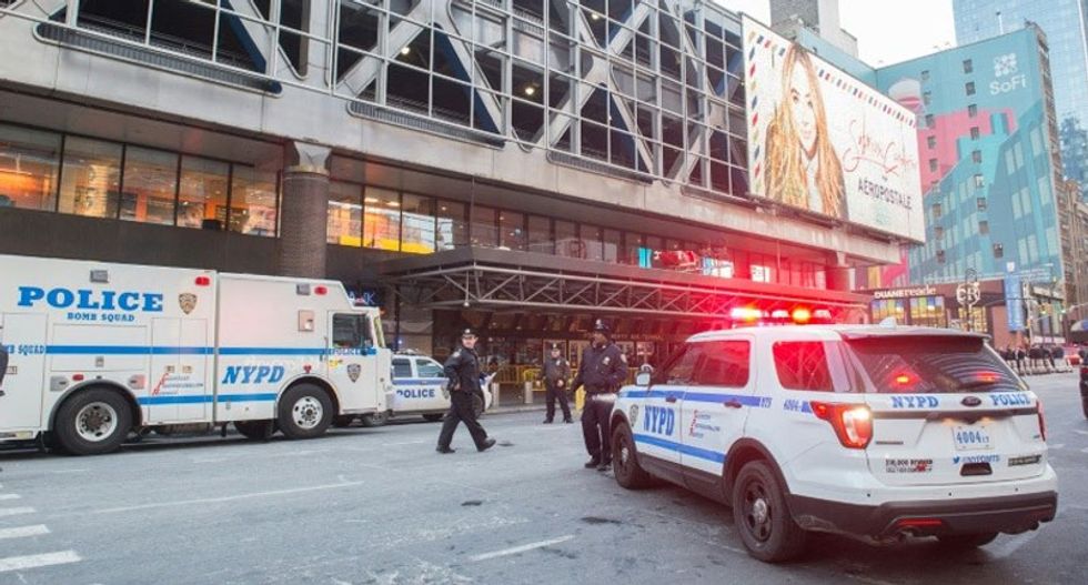 Three hurt after man detonates pipe bomb strapped to his body in NY subway