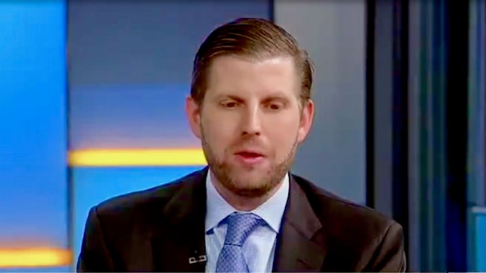 Eric Trump lies: My father is working so hard he ‘hasn’t left the White House in 5 weeks’