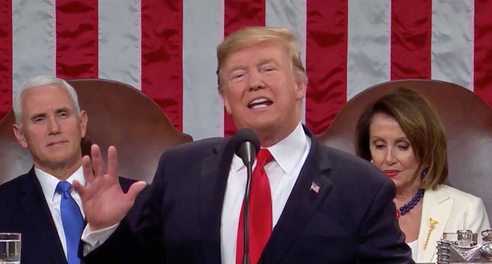 Internet calls BS on Trump claim Pelosi was 'mumbling' behind him using simple logic