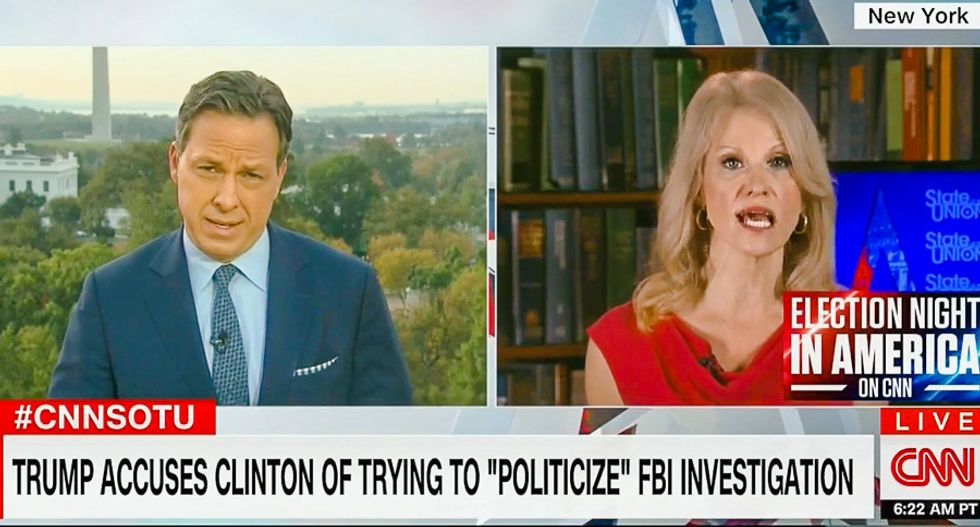 Kellyanne Conway goes ballistic after Jake Tapper says 'anti-Semites and racists' back Trump