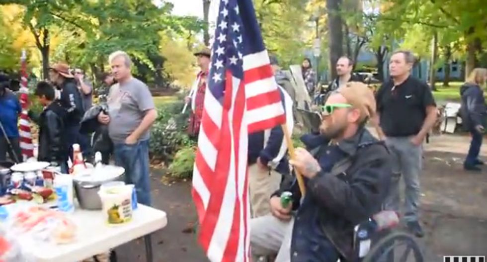 'Talk to your friends at the KKK': Black Lives Matter protesters confront Bundy fans at celebratory BBQ