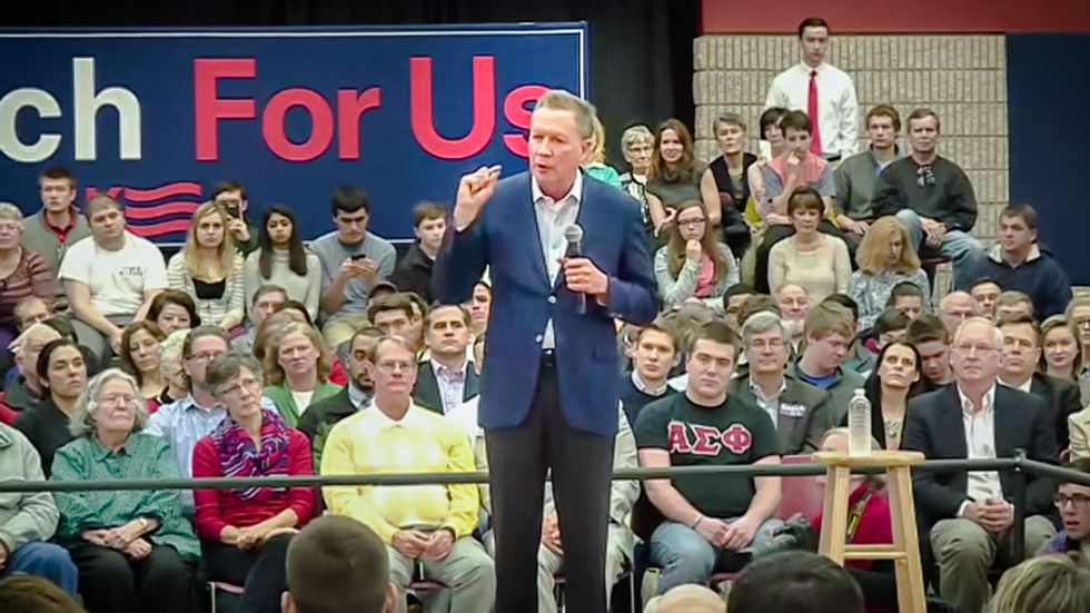Anti-abortion GOP candidate John Kasich: Women 'left their kitchens' to campaign for me