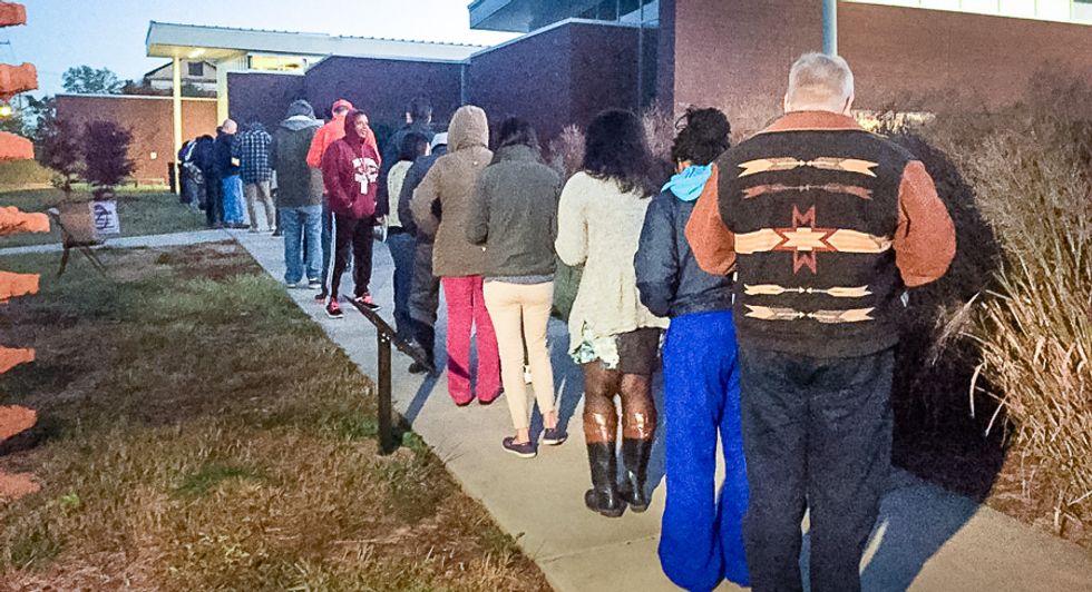 NC's most liberal county hit with long voting lines after polling place computers go down