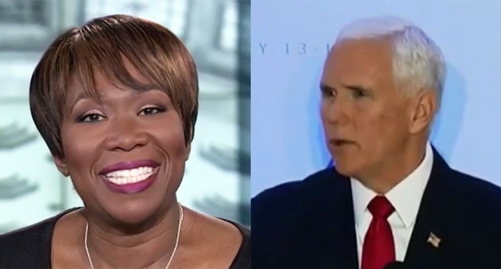 'Sad' Mike Pence ridiculed by MSNBC's Joy Reid for getting the silent treatment from diplomat audience