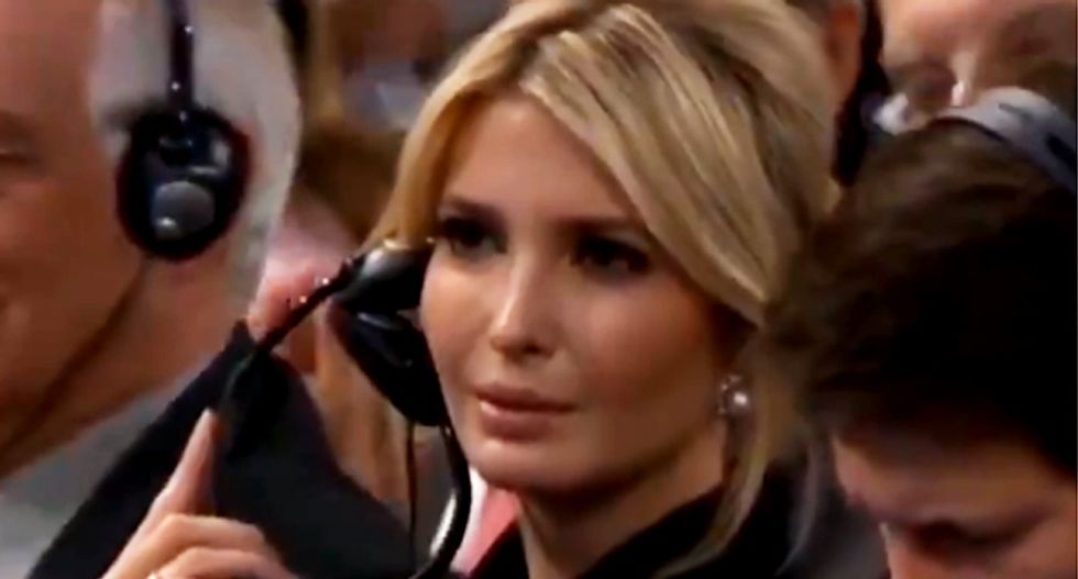 WATCH: Ivanka Trump stares blankly as Germany's Angela Merkel rips into her father