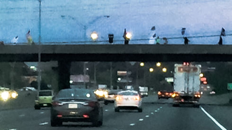 North Carolina police respond to reports of KKK marching on bridge morning after Trump wins